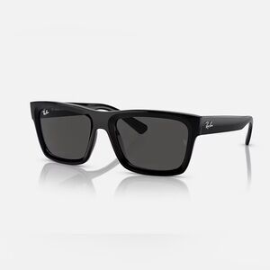 Ray-Ban RB 4396 polished black frame with dark grey lenses.